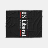 0% Liberal - Zero Percent Statement Fleece Deken (Voorkant (Horizontaal))