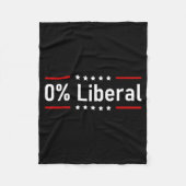 0% Liberal - Zero Percent Statement Fleece Deken (Voorkant)