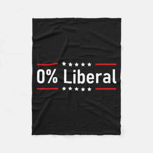 0% Liberal - Zero Percent Statement Fleece Deken (Voorkant)