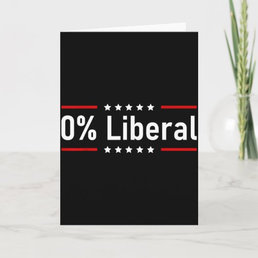 0% Liberal - Zero Percent Statement Kaart (Voorkant)