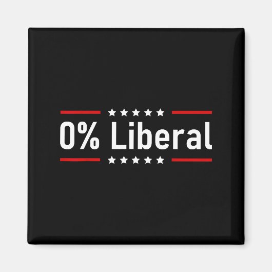 0% Liberal - Zero Percent Statement  Magneet (Voorkant)