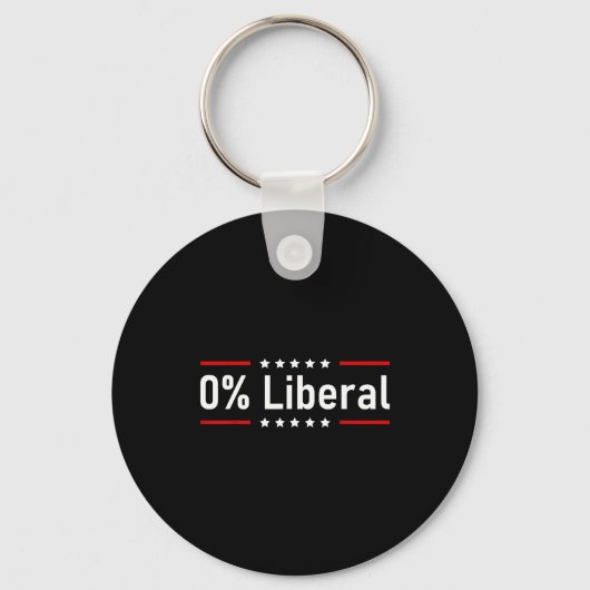 0% Liberal - Zero Percent Statement  Sleutelhanger (Voorkant)