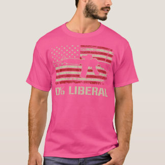 0 Liberal Zero Procent AR15 Verenigde Staten Flag T-shirt
