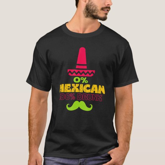 0 Mexicaan 100 Drink Cinco de Mayo de Drinko T-shirt (Voorkant)