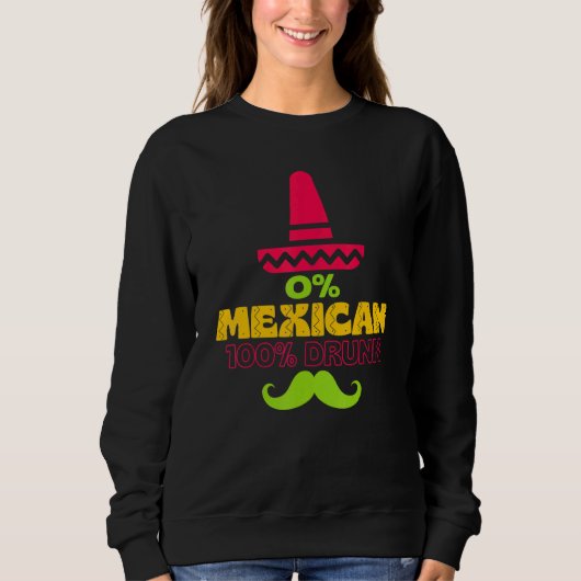 0 Mexicaan 100 Drink Cinco de Mayo de Drinko Trui (Voorkant)