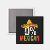 0% Mexicaans cinco de mayo grappige sombrero feest Magneet (Voorkant / Achterkant)