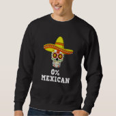 0 Mexicaans Cinco de Mayo Sombrero Mexican Skull V Trui (Voorkant)