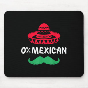 0% Mexicaans met sombrero en snor voor Cinco de Muismat