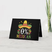 0% Mexicaans Nul Procent Grappig Cinco De Mayo Bedankkaart (Voorkant)