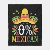 0% Mexicaans Nul Procent Grappig Cinco De Mayo Fleece Deken (Voorkant)