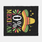 0% Mexicaans Nul Procent Grappig Cinco De Mayo Fleece Deken (Voorkant (Horizontaal))