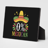 0% Mexicaans Nul Procent Grappig Cinco De Mayo Fotoplaat (Zijkant)
