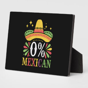 0% Mexicaans Nul Procent Grappig Cinco De Mayo Fotoplaat