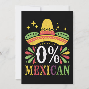 0% Mexicaans Nul Procent Grappig Cinco De Mayo Kaart
