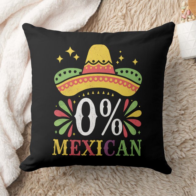 0% Mexicaans Nul Procent Grappig Cinco De Mayo Kussen (Deken)