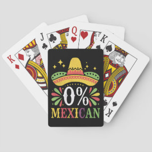0% Mexicaans Nul Procent Grappig Cinco De Mayo Pokerkaarten