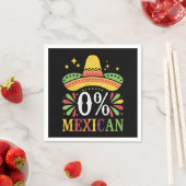 0% Mexicaans Nul Procent Grappig Cinco De Mayo Servet (Insitu)