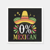 0% Mexicaans Nul Procent Grappig Cinco De Mayo Servet (Voorkant)