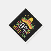 0% Mexicaans Nul Procent Grappig Cinco De Mayo Servet (Hoek)