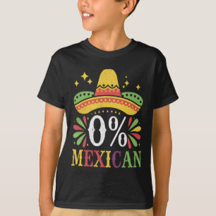 0% Mexicaans Nul Procent Grappig Cinco De Mayo T-shirt