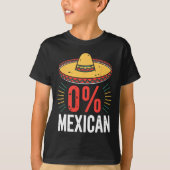 0% Mexicaans Shirt Grappige Mannen Vrouwen Cinco d (Voorkant)