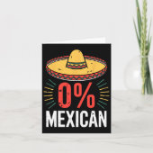 0% Mexicaans Shirt Grappige Mannen Vrouwen Cinco d Kaart (Voorkant)