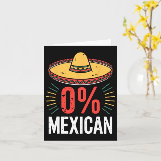 0% Mexicaans Shirt Grappige Mannen Vrouwen Cinco d Kaart (Gele Bloem)