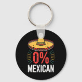 0% Mexicaans Shirt Grappige Mannen Vrouwen Cinco d Sleutelhanger (Voorkant)