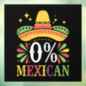 0% Mexicaans Zero Percent Grappig Cinco De Mayo Raamsticker (Vel 3)