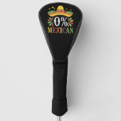 0% Mexicaans Zero Procent Grappig Cinco De Mayo Golfheadcover (Voorkant)