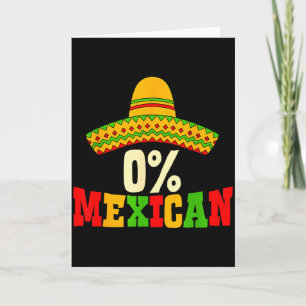 0% Mexicaanse Cinco De Mayo Feest Sombrero Grappig Kaart