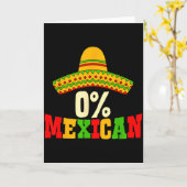 0% Mexicaanse Cinco De Mayo Feest Sombrero Grappig Kaart (Gele Bloem)