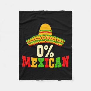 0% Mexicaanse cinco de mayo feesthoed grappige man Fleece Deken