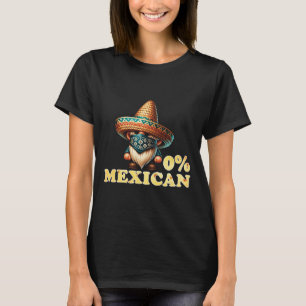 0% Mexicaanse Cinco de Mayo Fiesta Sombrero en Mus T-shirt