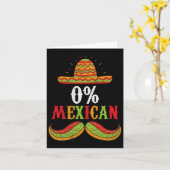 0% Mexicaanse Cinco De Mayo Fiesta Sombrero Funny Kaart (Gele Bloem)