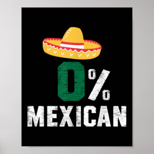 0% Mexicaanse Cinco De Mayo Fiesta Sombrero Grappi Poster