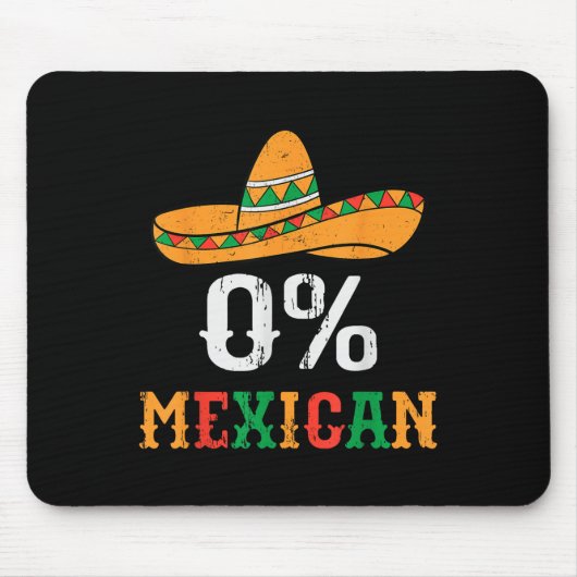 0% Mexicaanse Cinco De Mayo Funny Fiesta Sombrero  Muismat (Voorkant)