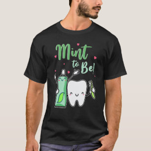 0 Mint Om Grappige Tandpasta & Tand Tandarts Valen T-shirt