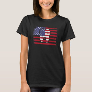0 Noodlijdende Tandarts Amerikaanse Vlag 4e Juli T T-shirt