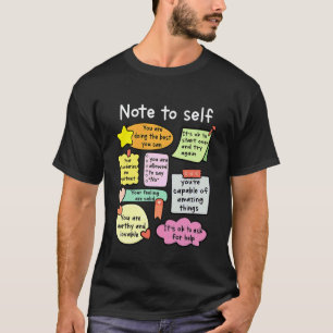 0 Notitie voor mezelf Schoolbegeleider Psycholoog T-shirt