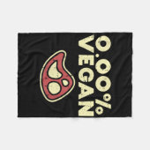 0 Nul Procent Vegan Grappige Steak BBQ Grill Meat  Fleece Deken (Voorkant (Horizontaal))