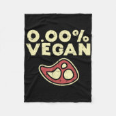 0 Nul Procent Vegan Grappige Steak BBQ Grill Meat  Fleece Deken (Voorkant)