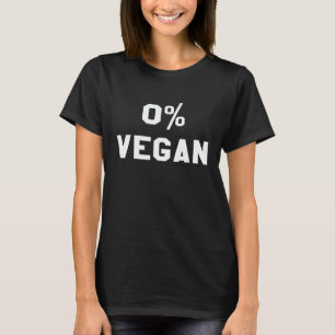0 Nul procent vegan shirt vleeseter voeding tee