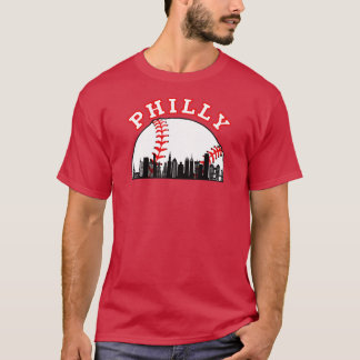 0 Philly Baseball Shirt Philly PA Cityscape Skylin