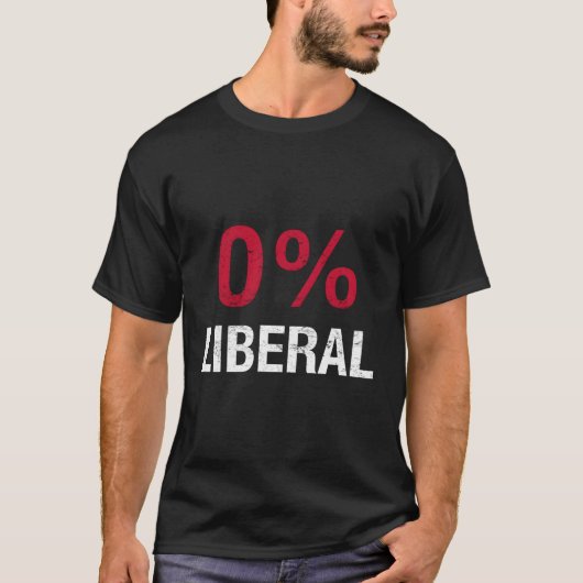 0 procent liberaal 0 liberaal conservatief t-shirt (Voorkant)