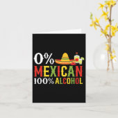 0% procent Mexicaans 100% Tequila Sombrero Cinco d Kaart (Gele Bloem)