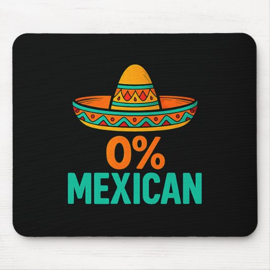 0 procent Mexicaans grappig cinco de mayo sombrero Muismat (Voorkant)