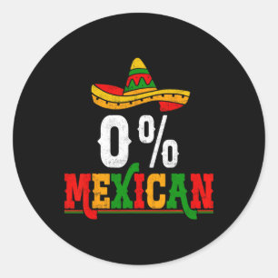 0 procent Mexicaanse Fiesta Mexico Party Cinco de  Ronde Sticker
