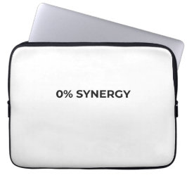 0% Synergy Minimalistische Typografische Laptophoe Laptop Sleeve