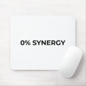 0% Synergy Minimalistische Typografische Muismat (Met muis)